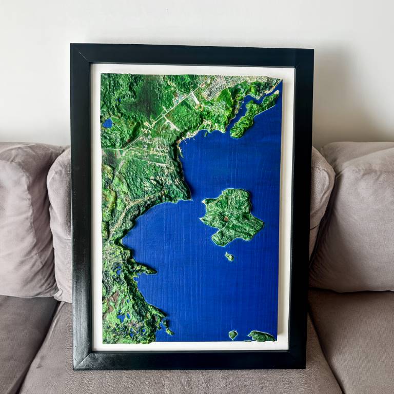 Maqueta geografía Puerto Montt-Isla Maillen 1