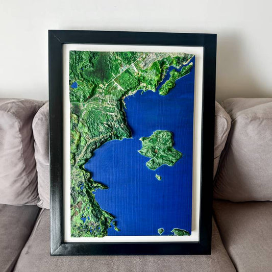 Maqueta geografía Puerto Montt-Isla Maillen 1