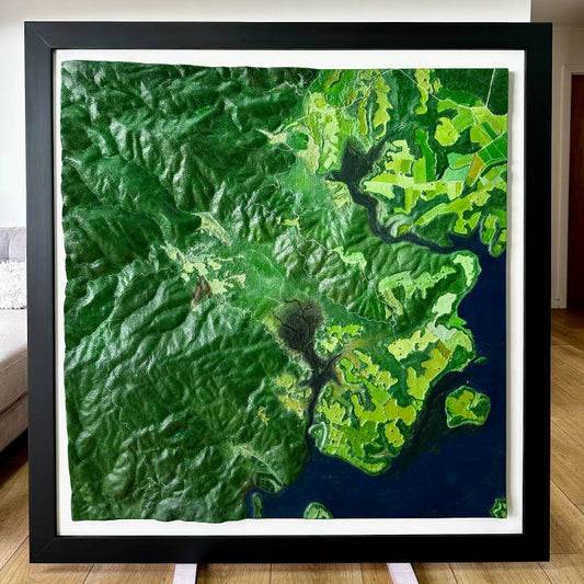 Maqueta geografía Santuario Carlos Anwandter 1